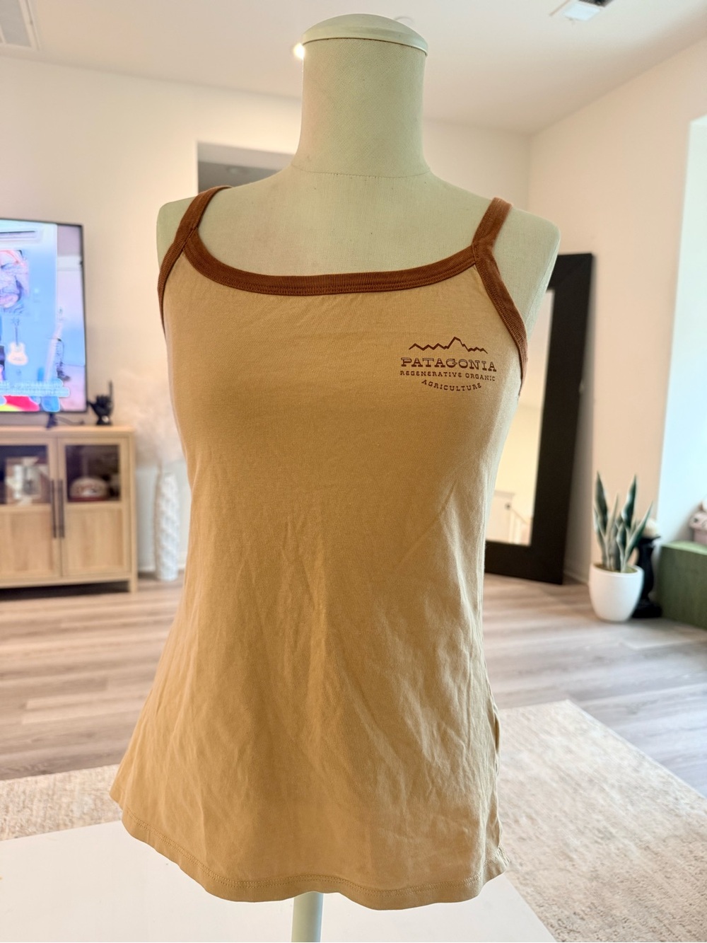Patagonia Organic cotton Tank Top Road to Regenerative Cami Women's Tan XS